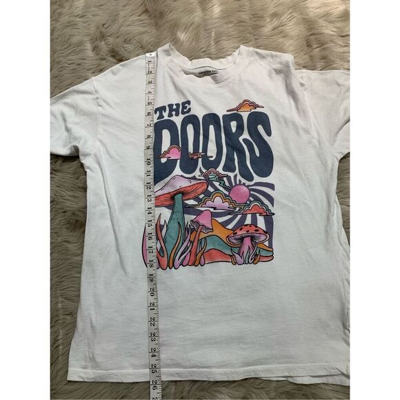 American Eagle The Doors Graphic Band Tee Oversized Blue Soft Casual Size XS/S - Picture 5 of 6